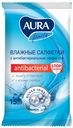 Салфетки влажные Aura family с антибактериальным эффектом 15 шт