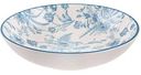 Тарелка суповая Цветы керамика цвет: белый/голубой, 20 см