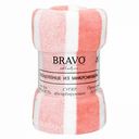 Полотенце махровое Bravo Полоски микрофибра цвет: розовый, 50×80 см