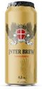 Пиво Inter Brew светлое нефильтрованное 5.4% 0.5л