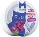 Масса творожная Милград с изюмом 20%, 250 г 