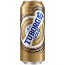 Пивной напиток TUBORG Gold Unfiltered нефильтрованный 4,8%, 0,45л