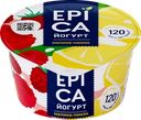 Йогурт EPICA с малиной и лимоном 4,8%, без змж