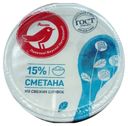 Сметана АШАН 15%, 315 г