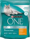 Корм сухой для взрослых кошек PURINA ONE Adult с курицей и цельными злаками, 750г