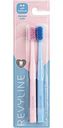 Зубная щетка Revyline Duo розовая/голубая, мягкая/средняя, 2шт