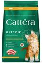 Корм Cattera с курицей сухой полнорационный для котят с 1 месяца беременных и кормящих кошек, 300г