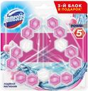 DOMESTOS БЛОК ДЛЯ ОЧИЩЕНИЯ УНИТАЗА ТРИО ЛЕДЯНАЯ МАГНОЛИЯ 10Х3X55Г