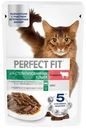 Корм влажный Perfect Fit с говядиной в соусе для стерилизованных кошек полнорационный 75г