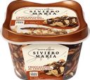 Мороженое SIVIERO MARIA Джелато, сливочное c молочно-шоколадным сиропом и кусочками хрустящих орехов, без змж, контейнер
