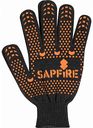 Перчатки трикотажные Sapfire Professional стандартные с ПВХ цвет: чёрный, 1 пара