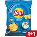 LAYS Чипсы картоф Сметана и зелень 70г(Фрито Лей):25