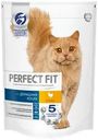 Корм сухой для взрослых кошек PERFECT FIT с курицей, для живущих в помещении, 650г