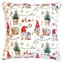 Подушка Seasons Гномы бархат 40х40см, красная