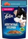Корм для взрослых кошек влажный Felix Аппетитные кусочки Форель в желе, 75 г