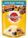 Влажный корм для взрослых собак всех пород Pedigree с телятиной и печенью в желе, 85 г