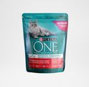 Корм Purina ONE для стерилизованных кошек, лосось и пшеница, 750 г