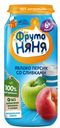 Пюре ФРУТОНЯНЯ, из яблок и персиков, со сливками и сахаром, 250г