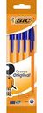 Ручки шариковые Bic Orange Original цвет: синий 0,8 мм, 4 шт.