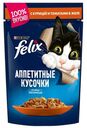 Влажный корм Felix Аппетитные кусочки для взрослых кошек с курицей и томатами в желе 85 г