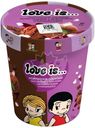 Мороженое Love is Пломбир шоколадный с вишневым наполнителем и маршмеллоу в бумажном стаканчике 12% БЗМЖ, 270г