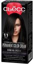 Стойкая крем-краска для волос Сьёсс Color 1-1 Черный, 115мл