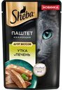 Корм Sheba Нежный Паштет Утка и печень для взрослых кошек, 75г