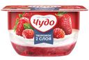 Творожный десерт 4% «Чудо» со вкусом клубники и земляники, 100 г