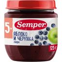 Пюре Semper яблоко-черника с 5 месяцев, 125г