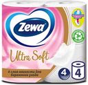 Туалетная бумага Zewa Ultra Soft 4 слоя, 4 рулона