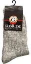 Носки мужские тёплые Grand Line шерсть цвет: серый меланж, 25 (38-40) р-р