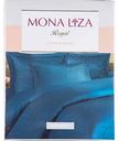 Комплект постельного белья евро Mona Liza Royal Ленты индиго сатин-жаккард, 6 предметов
