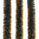 Гирлянда новогодняя зеленая с золотыми кончиками d 70мм 2м 1шт