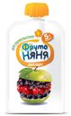 Пюре детское десерт из яблок, вишни, рябины и смородины, ФрутоНяня, 90 г