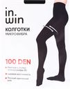 Колготки женские INWIN 100 den, черные 6, микрофибра, Арт. ПЛ11-290