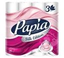 Туалетная бумага "Silk Edition", Papia, с экстрактом шёлка, 3 слоя, 16 рулонов
