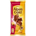 Шоколад молочный ALPEN GOLD, Соленый арахис и крекер, 90г