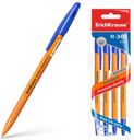 Ручка шариковая ErichKrause R-301 Orange Stick 0.7, синяя, 4 шт