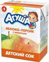 Сок АГУША Яблоко-персик, с 5 месяцев, 200мл