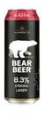 Пиво, BEAR BEER, 8,3%, 0,45 л