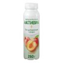 Питьевой йогурт Активиа яблоко-персик без сахара 2% БЗМЖ 260 г
