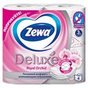 Туалетная бумага ZEWA® Deluxe, Орхидея, 3-слойная, 4 рулона