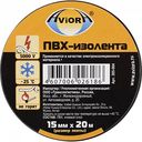 ПВХ-изолента Aviora цвет: черный 15 мм, 20 м