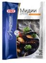 Мидии Vici Приорити чилийские в ракушках в чесночном соусе варено-мороженые 500г