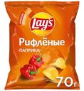 Чипсы картофельные Lays со вкусом Паприка рифленые, 70г