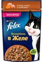 Влажный корм для взрослых кошек Felix Sensations Курица с морковью в желе, 75 г