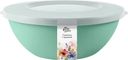 Салатник с крышкой Plast Team Aquarelle 1л эвкалиптовый расс