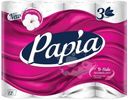 Туалетная бумага Papia белая 3 слоя, 12шт