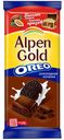 Шоколад Alpen Gold С шоколадной начинкой и кусочками печенья, 90 г