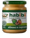 Пюре Habibi Яблоко и персик с 5мес 100г